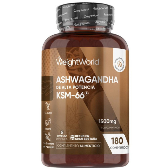 WeightWorld KSM-66 ashwagandha 1500 mg, 180 comprimidos