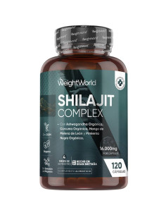 WeightWorld Shilajit Complex con ashwagandha, 120 cápsulas