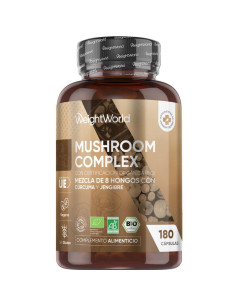 WeightWorld complejo de hongos orgánicos, 180 cápsulas