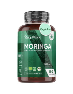 WeightWorld moringa orgánica 1650 mg, 180 cápsulas