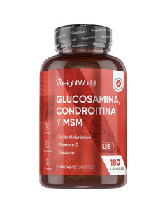 WeightWorld glucosamina, condroitina y MSM, 180 cápsulas