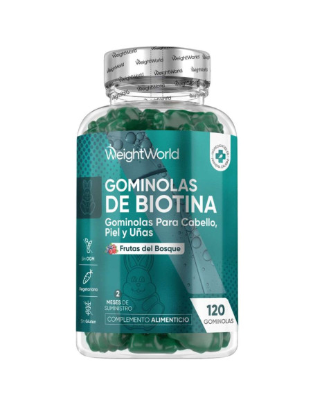 WeightWorld biotina 5000 µg, 120 gominolas