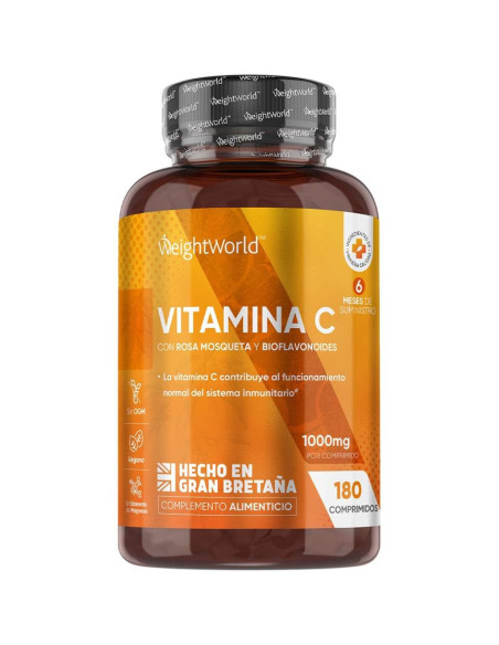 WeightWorld vitamina C 1000 mg con escaramujo, 180 comprimidos