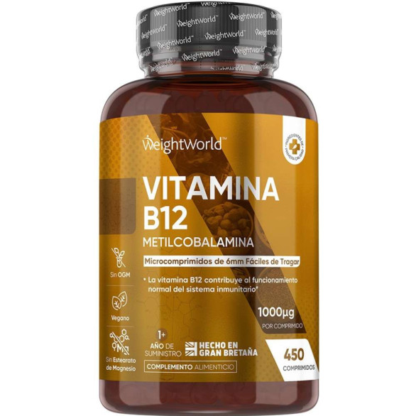WeightWorld vitamina B12 1000 µg, 450 comprimidos