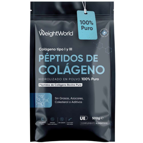 WeightWorld colágeno bovino hidrolizado en polvo 500 g