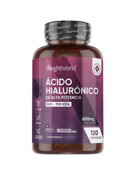 WeightWorld ácido hialurónico 600 mg, 120 cápsulas