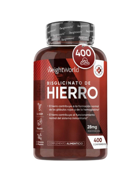 WeightWorld hierro 28 mg, 400 comprimidos