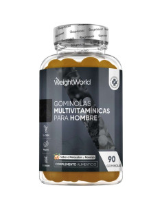 WeightWorld multivitamínico masculino con maca y ginseng, 90 gominolas