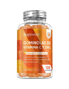 WeightWorld vitamina C con zinc, 120 gominolas de naranja