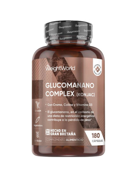 WeightWorld complejo de glucomanano, 180 cápsulas