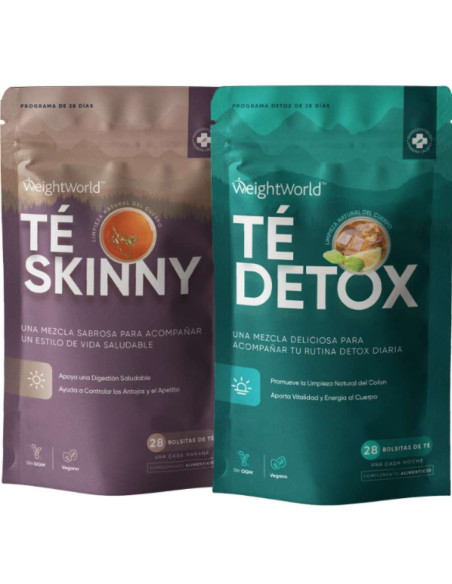 WeightWorld Skinny Tea + Detox Tea, 56 bolsitas