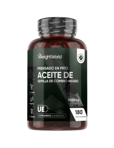 WeightWorld aceite de comino negro 1000 mg, 180 cápsulas