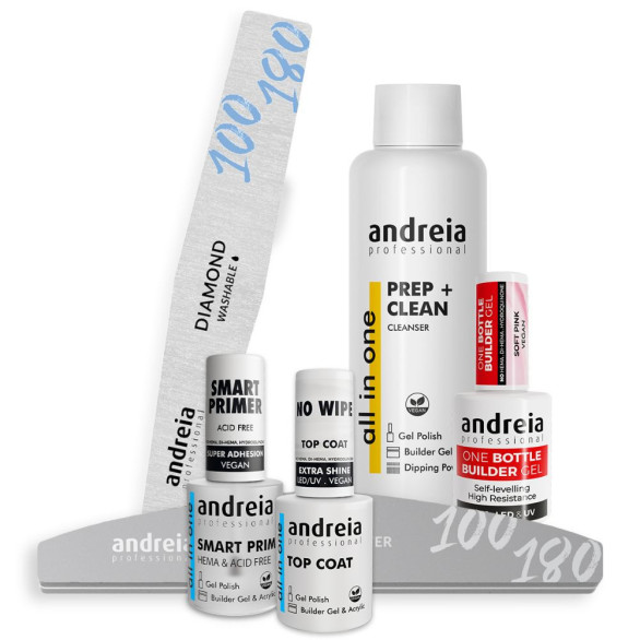 Andreia Professional One Bottle Builder Gel Pro kit de manicura