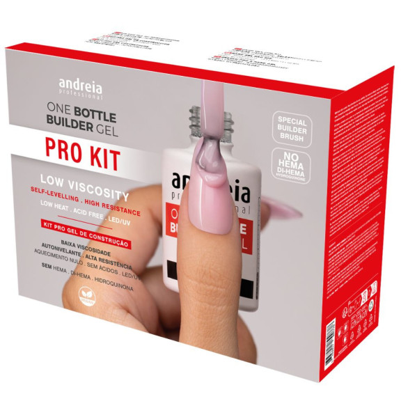 Andreia Professional One Bottle Builder Gel Pro kit de manicura