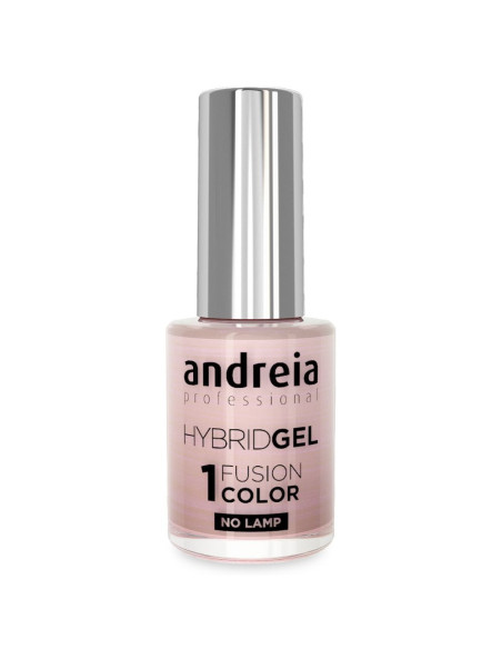 Andreia Hybrid Gel Charmed H92 esmalte blanco metálico con reflejos rosas