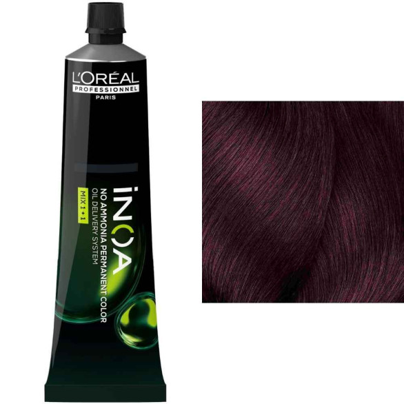 L’Oréal iNOA 4.26 castaño rojo irisado sin amoníaco, 60 ml