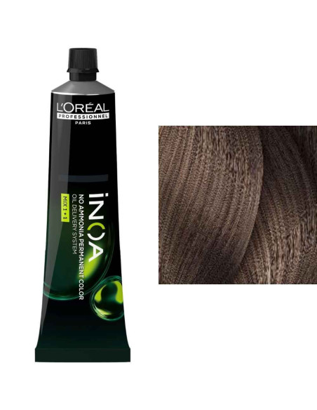 L’Oréal iNOA 8.21 rubio claro irisado ceniza sin amoníaco, 60 ml