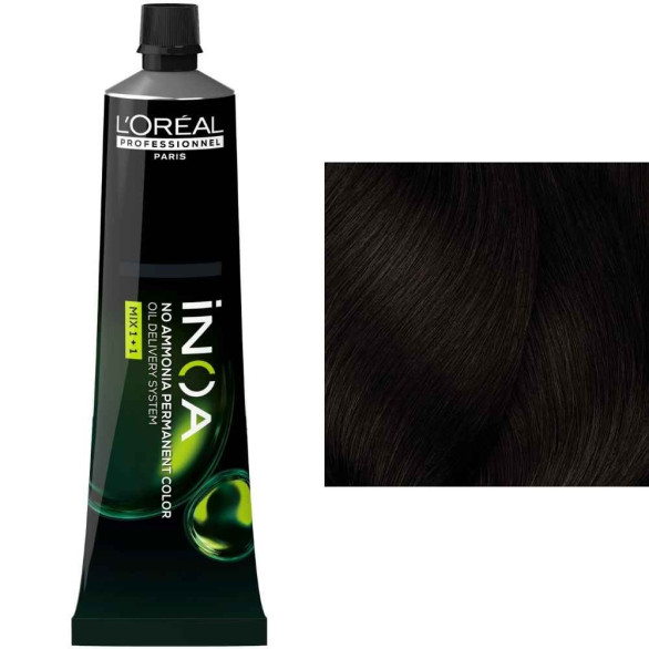 L’Oréal iNOA 4.15 castaño caoba ceniza sin amoníaco, 60 ml