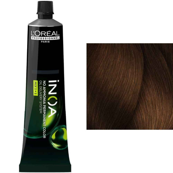 L’Oréal iNOA 6.34 rubio oscuro dorado cobrizo sin amoníaco, 60 ml
