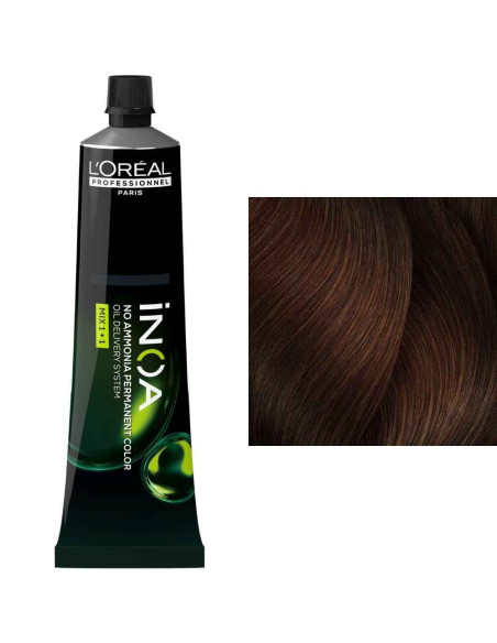 L’Oréal iNOA 5.4 castaño claro cobrizo sin amoníaco, 60 ml