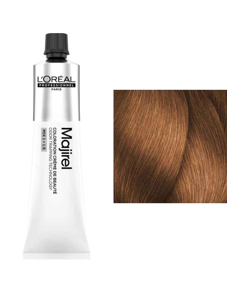 Coloración L’Oréal Professionnel Majirel 8.34 rubio claro dorado cobrizo 60 ml