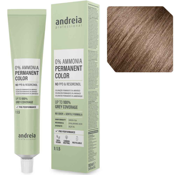 Andreia Professional 7.8 rubio medio cacao, tinte sin amoníaco 100 ml