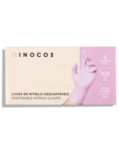 Inocos guantes de nitrilo rosas talla S 100 unidades