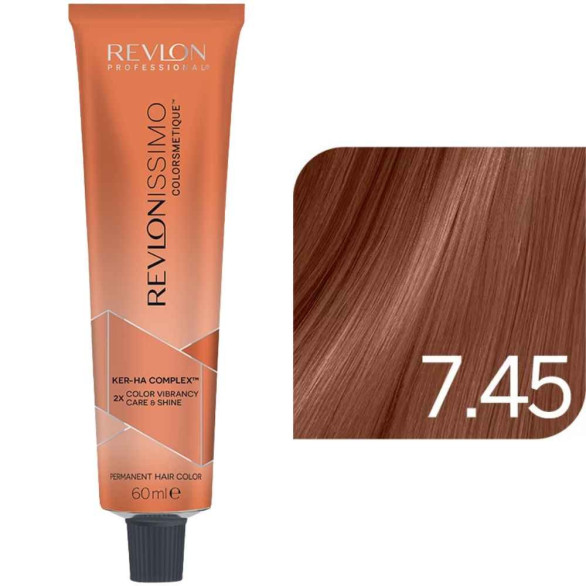 Revlonissimo Colorsmetique 7.45 rubio medio cobrizo caoba 60 ml