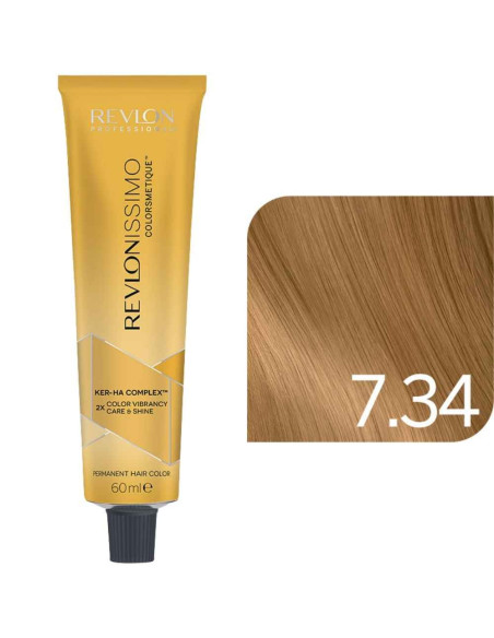 Revlonissimo Colorsmetique 7.34 rubio medio dorado cobrizo 60 ml