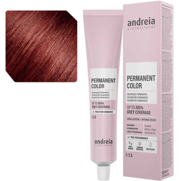 Andreia Permanent Color 4.56M castaño medio rojo violeta caoba 100 ml