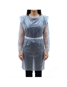Batas desechables impermeables blancas 25 unidades