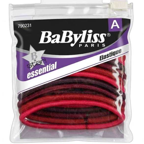 Gomas de cabello BaByliss rojas 12 unidades