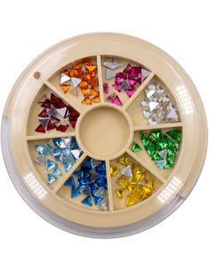 Art Nail carrusel de tachuelas triangulares de colores