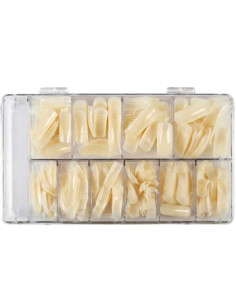 Caixa de Tips Natural 500 Rectangular | Tips Unhas