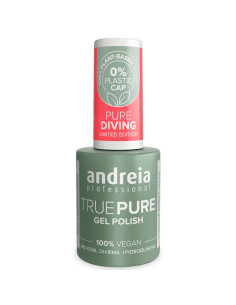 Andreia True Pure Pure Diving PV5 esmalte semipermanente rosa melocotón con glitter