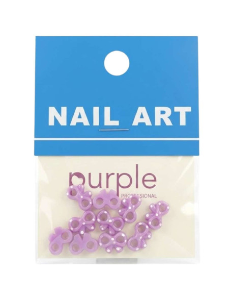 Lazo Nail Art Purple P1223 Lila con lunares