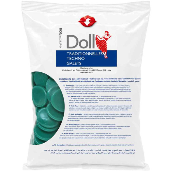 Doll cera caliente de clorofila en discos 1 kg