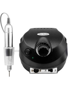 Torno de uñas negro 30 000 rpm con pedal