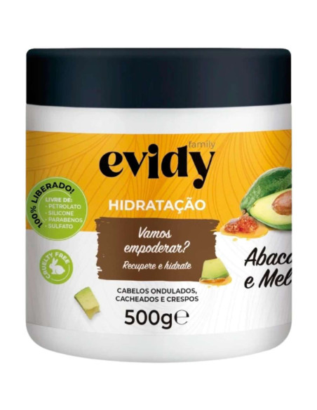 Evidy Abacate e Mel mascarilla de aguacate y miel 500 g