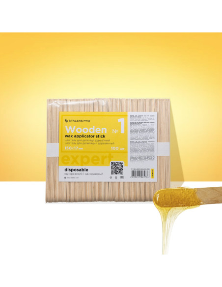 STALEKS PRO EXPERT espátulas de madera 150 × 17 mm, 100 unidades
