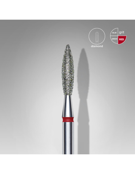 STALEKS PRO EXPERT fresa diamantada Flame llama roja 2,3 mm × 10 mm