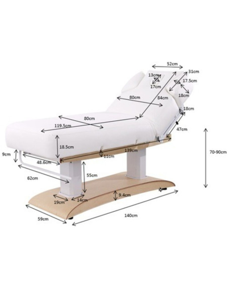 Weelko TROCH+ camilla spa 4 motores con calor