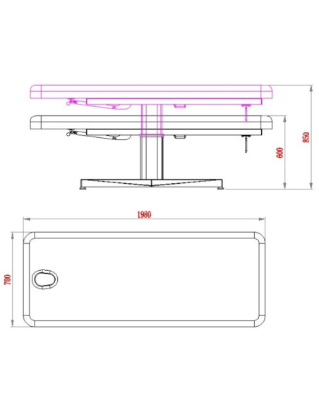 Weelko HERN+ camilla eléctrica 1 motor blanca