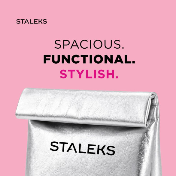 STALEKS neceser plateado ecopiel L