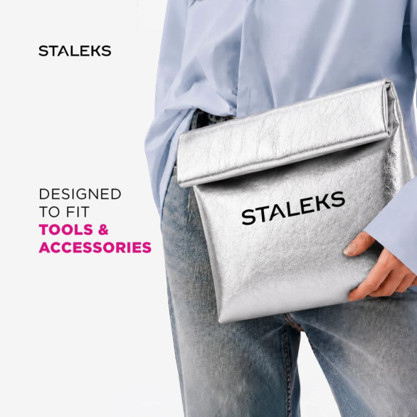 STALEKS neceser plateado ecopiel L