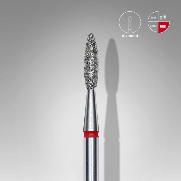 STALEKS PRO EXPERT fresa diamantada Flame llama roja 2,1 mm × 8 mm