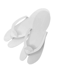 Soft Care chanclas abiertas EVA blancas, 12 pares