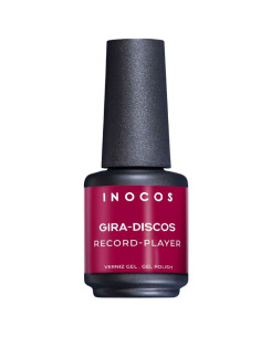 Inocos Gira Discos esmalte semipermanente rojo vino, 15 ml