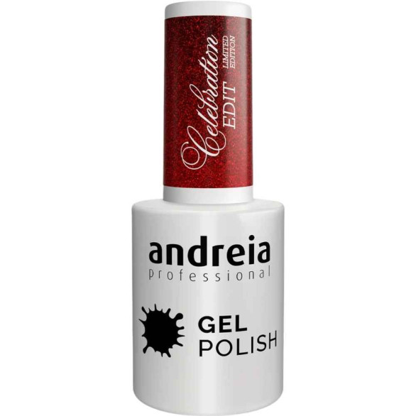 Andreia Gel Polish Celebration Edit CE4 – Rojo Vibrante Brillante 10,5 ml