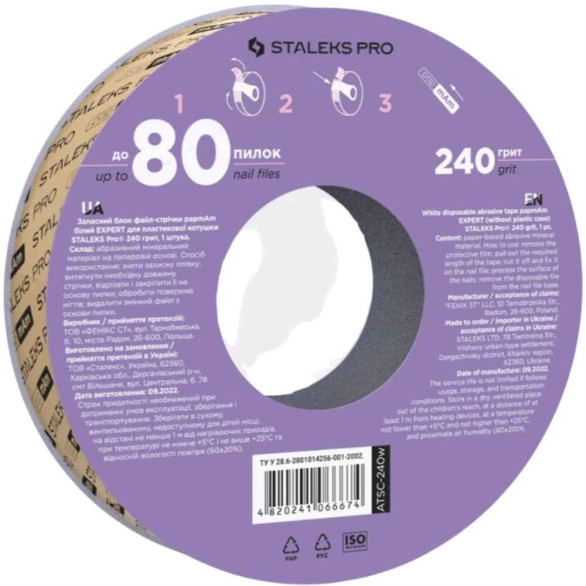 STALEKS EXPERT Donut papmAm Recambio de Limas para Lima Recta Grano 240 – 7 m